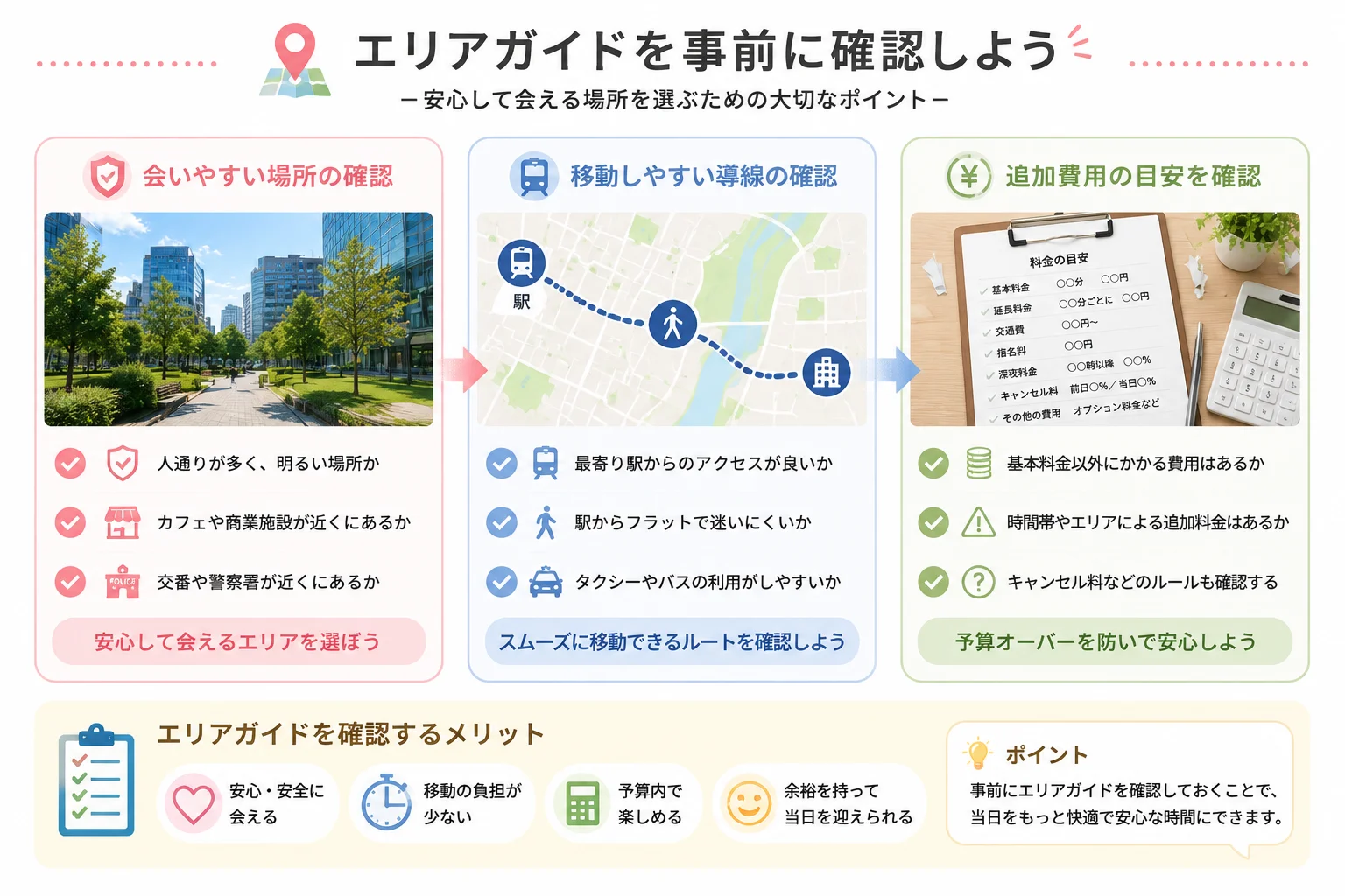 エリアガイドの確認イメージ